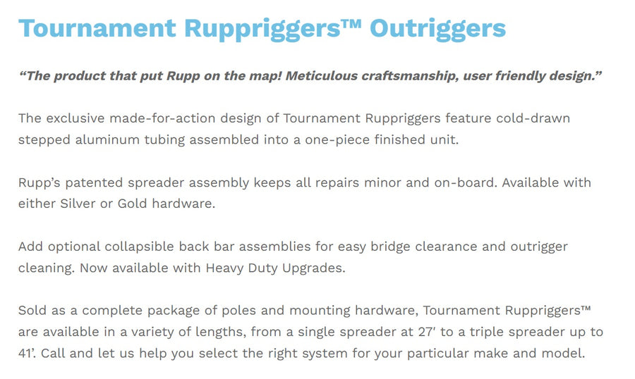 RuppRiggers - Sportfishing Outriggers