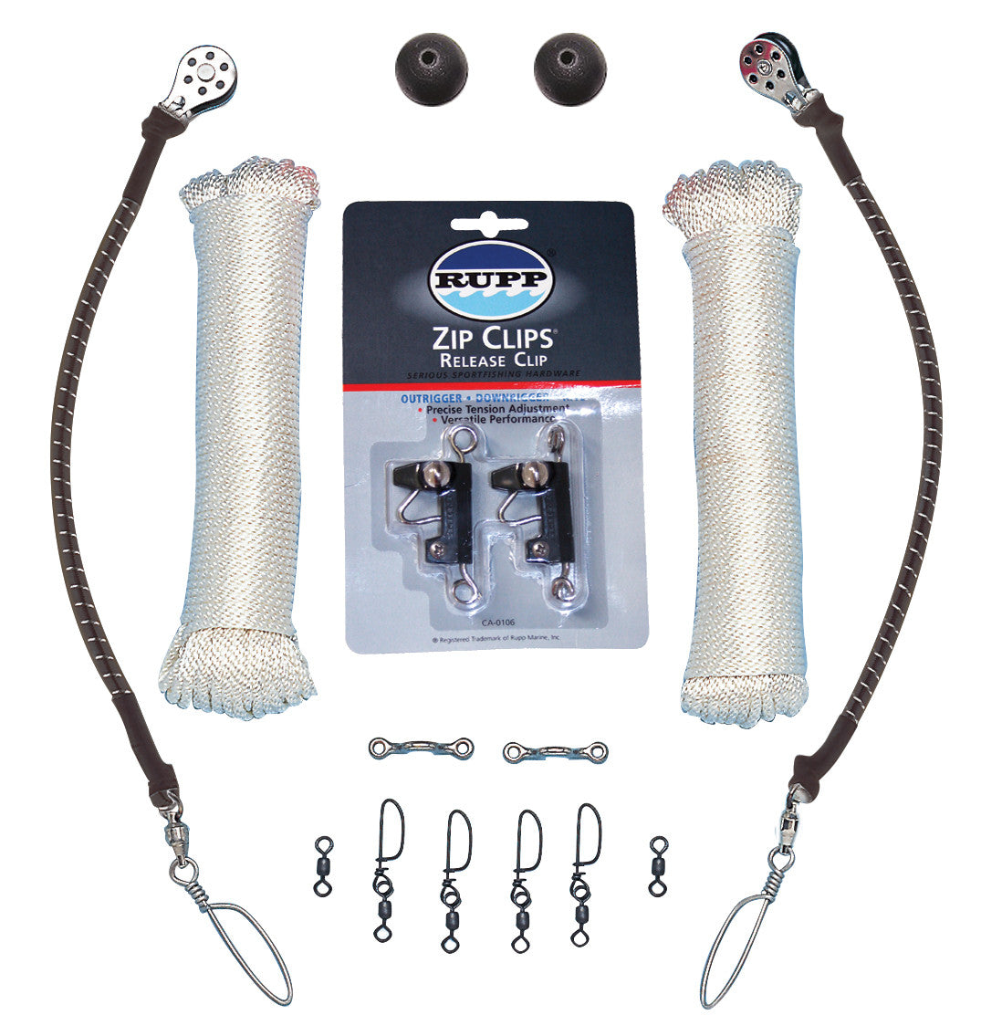 Single Rigging Kit with White Braided Nylon